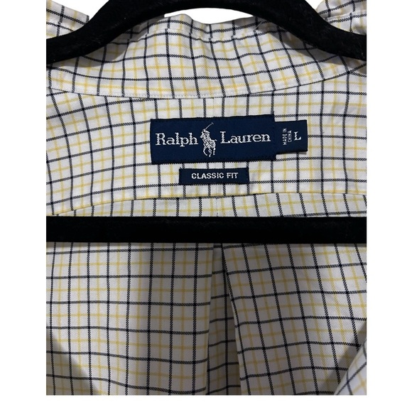 Ralph Lauren Classic Fit Button Down Shirt
Men’s Large
Yellow Gray White - Picture 3 of 4